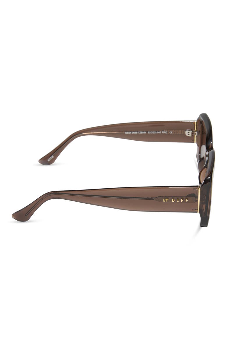 53mm Rectangle Sunglasses, Alternate, color, MILKY TAN/ BROWN