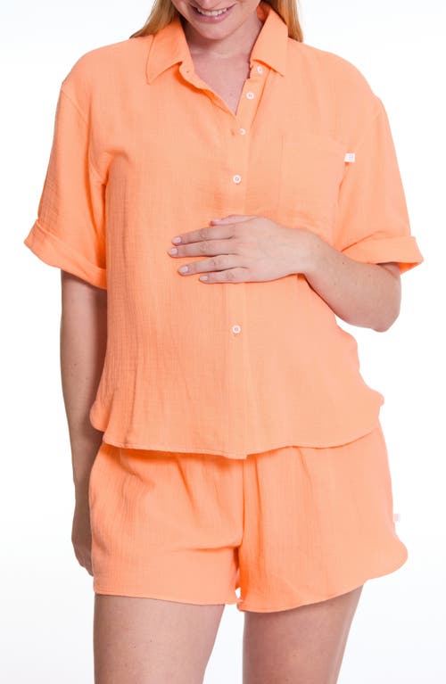 Cache Coeur Ice Cream Organic Cotton Gauze Maternity Short Pajamas
