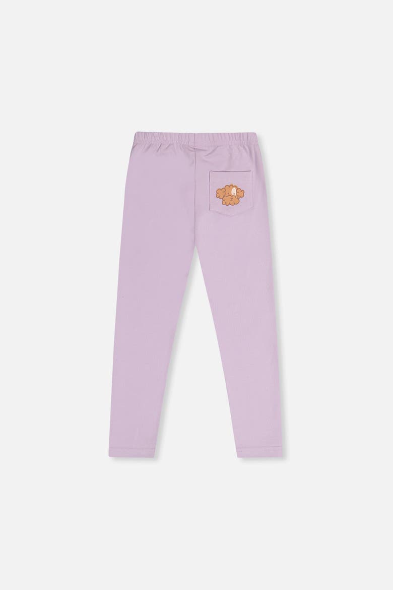 Organic Cotton Back Pocket Elastic Waist Leggings, Alternate, color, Lavender