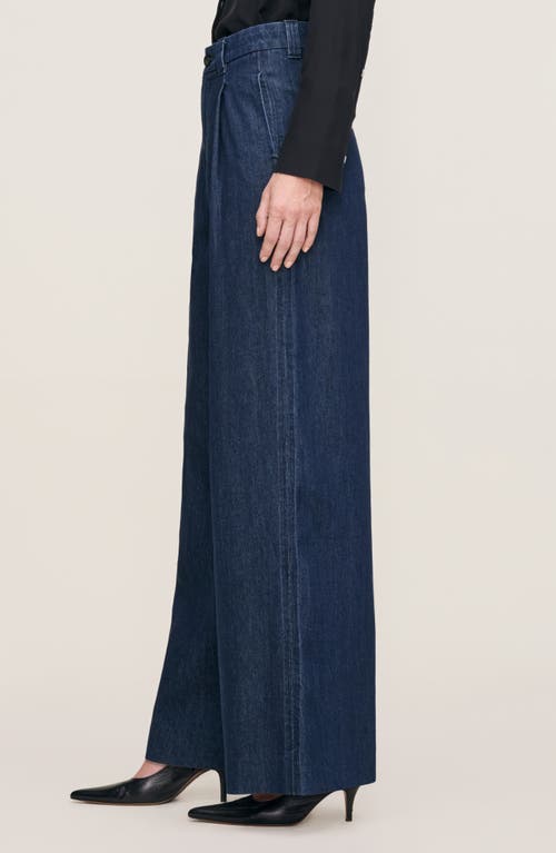 Dl1961 Hepburn Pleated High Waist Wide Leg Jeans In Blue