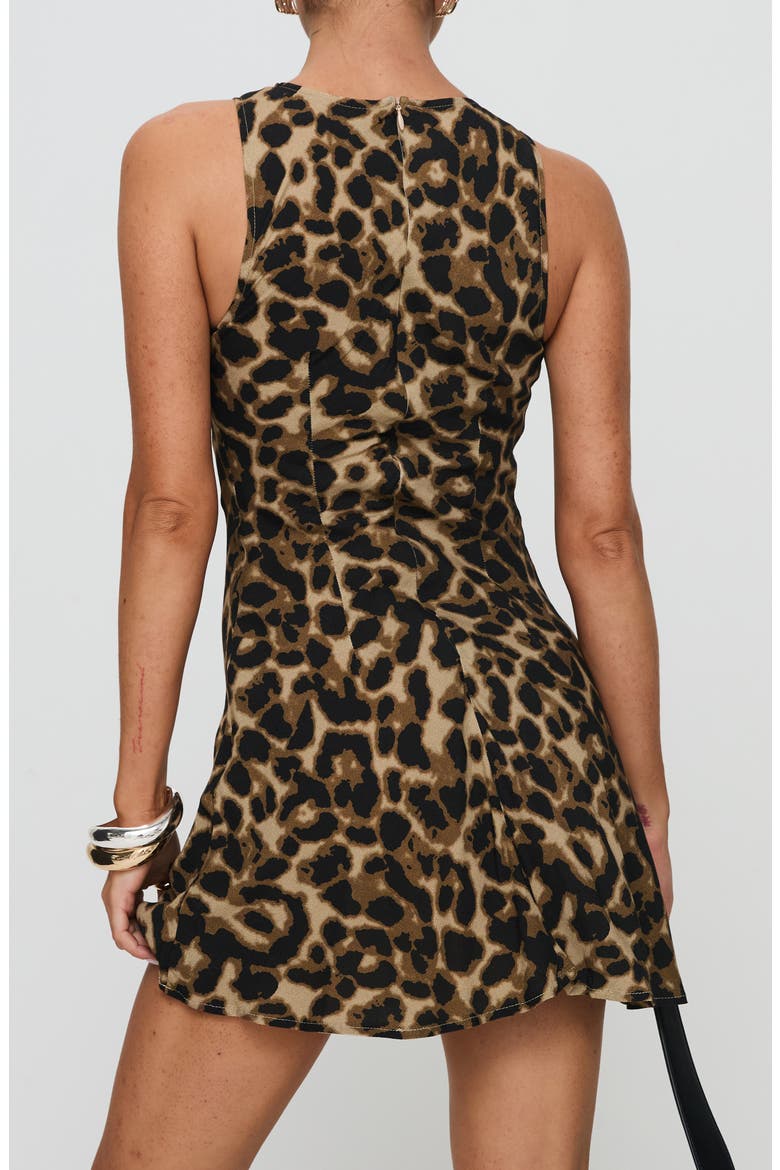 Vivre Leopard Sleeveless Minidress, Alternate, color, LEOPARD