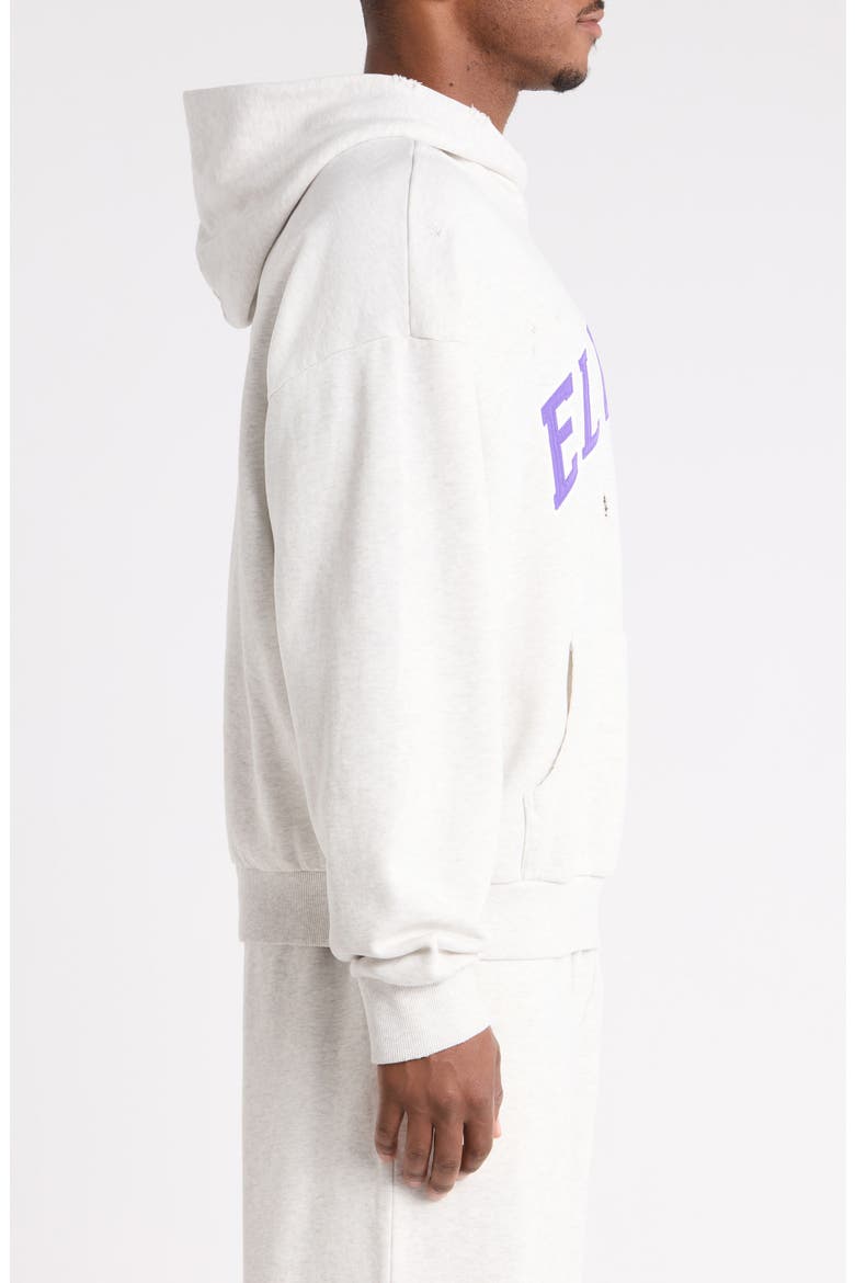 Fireside Distressed Logo Hoodie (Nordstrom Exclusive), Alternate, color, HEATHER GREY
