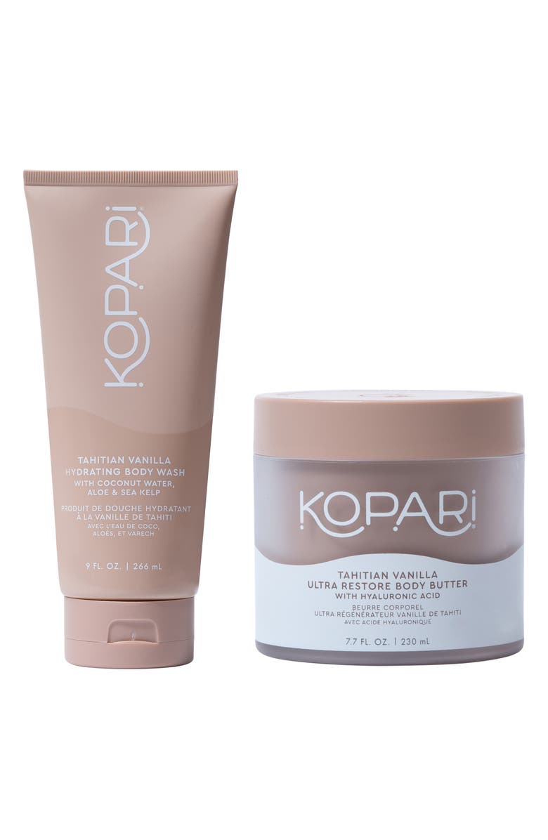 Kopari Tahitian Vanilla Ultra Restore Body Butter & Hydrating Body Wash Set, Main, color, 