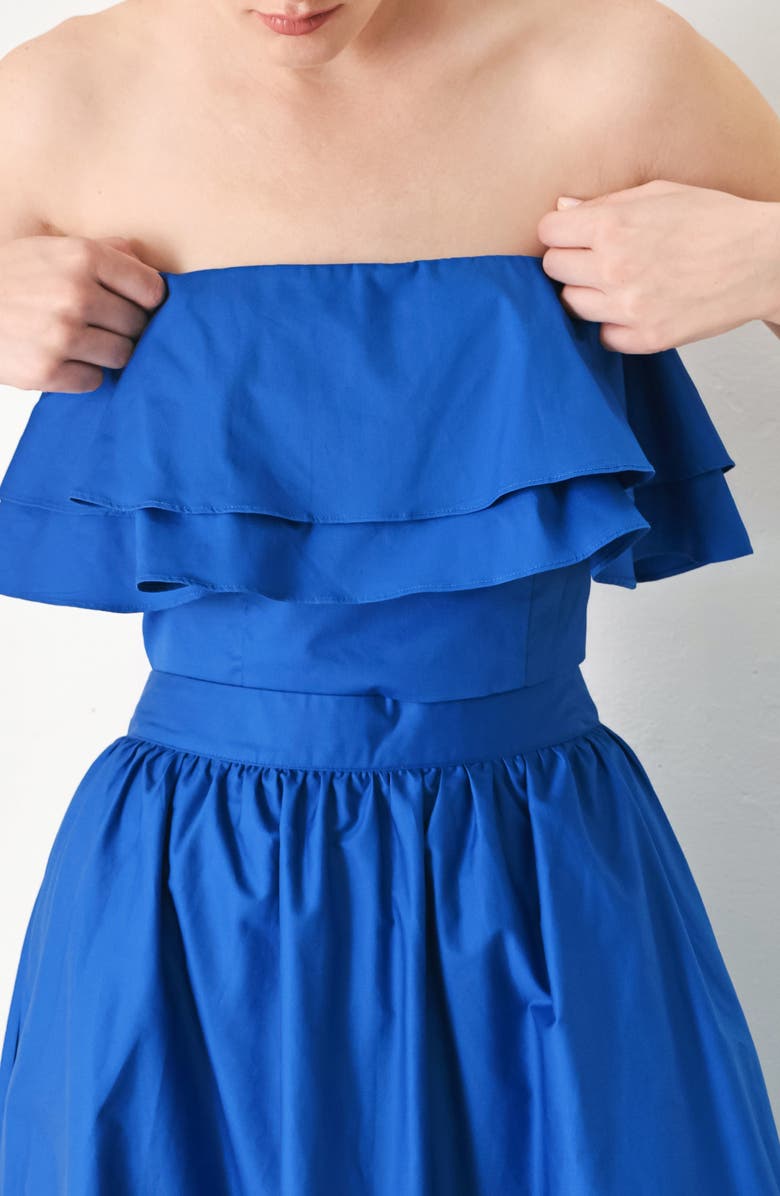 FREEMARKET Ruffle Tube Top, Alternate, color, Blue