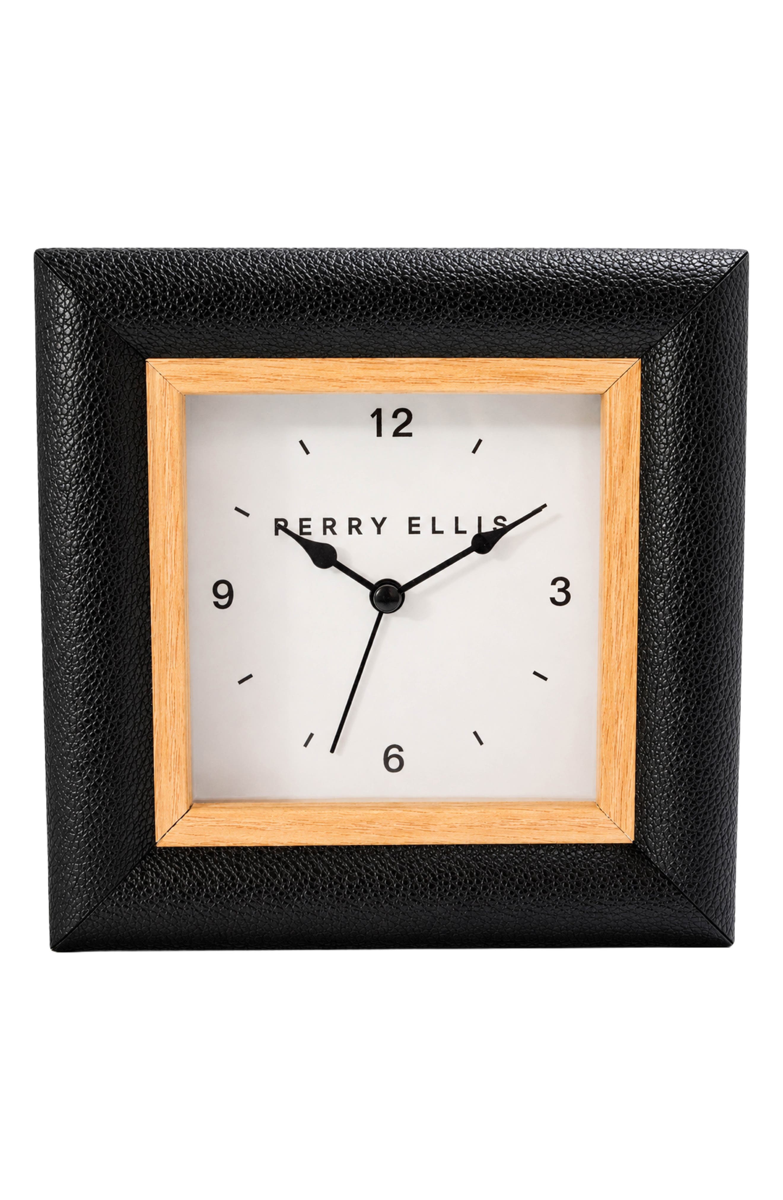 Faux Leather Frame Alarm Clock