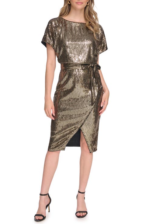 Metallic Sequin Dress