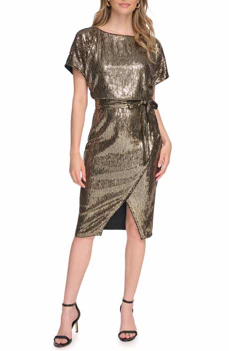 Kensie Metallic Sequin Dress