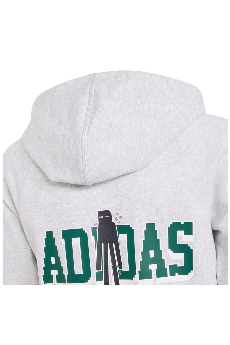 x Minecraft Kids' Hoodie, Alternate, color, LIGHT GREY HEATHER/ WHITE