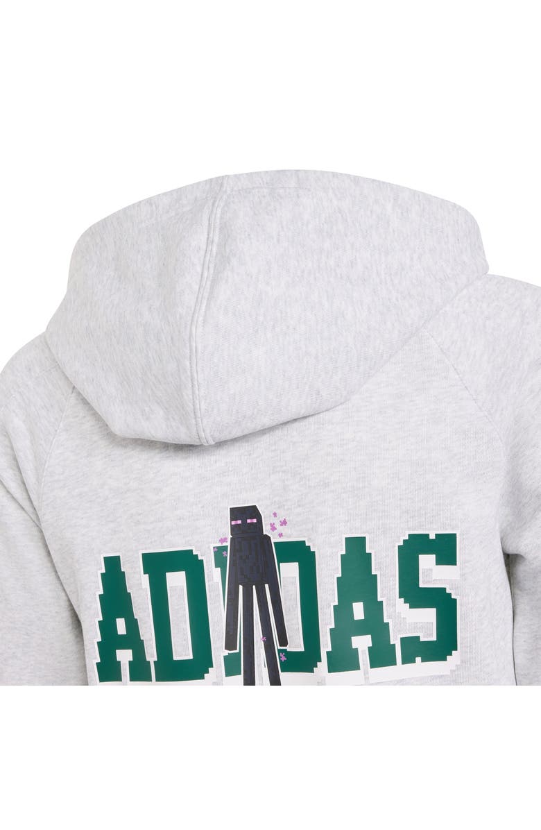 adidas Originals x Minecraft Kids' Hoodie, Alternate, color, Light Grey Heather/ White