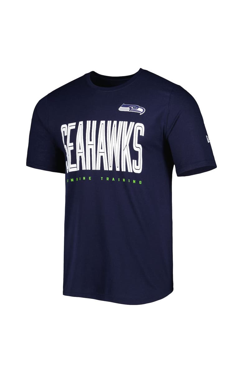 New Era Men's New Era College Navy Seattle Seahawks Combine Authentic Training Huddle Up T-Shirt, Alternate, color,