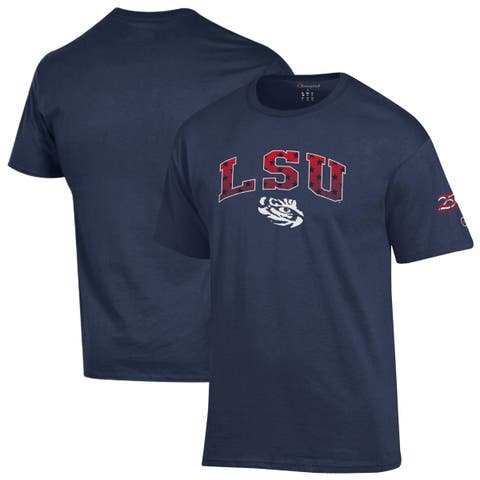 Men's Champion Navy LSU Tigers Americana 250th Arch T-Shirt