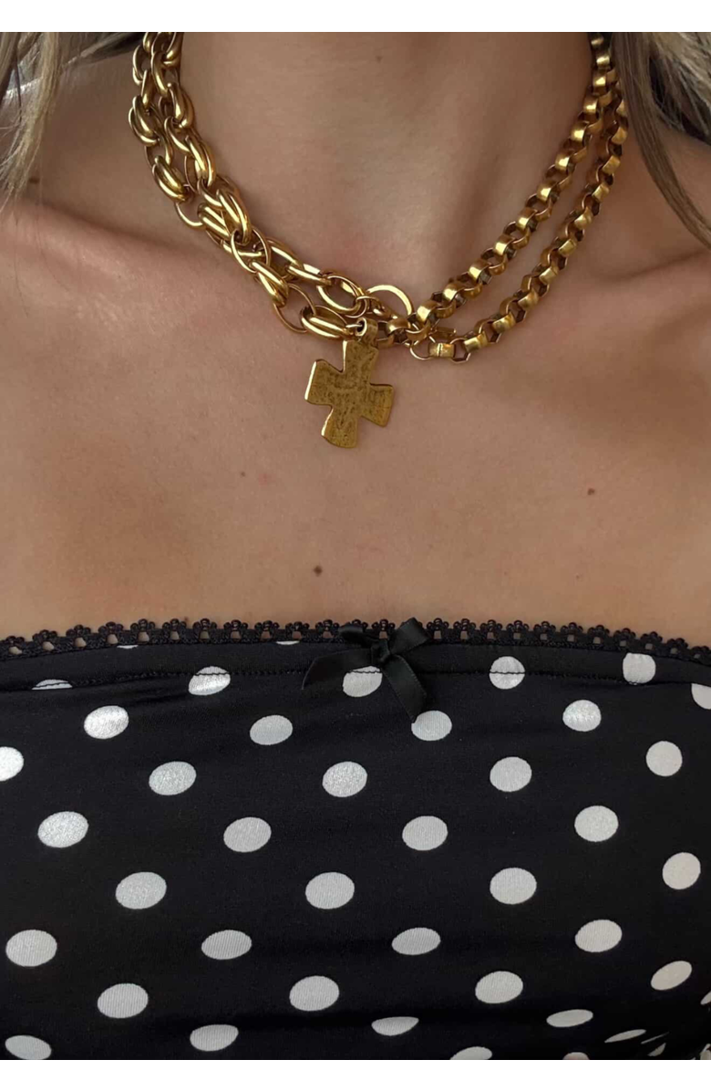 sccollection Madonna Necklace, Main, color, Gold