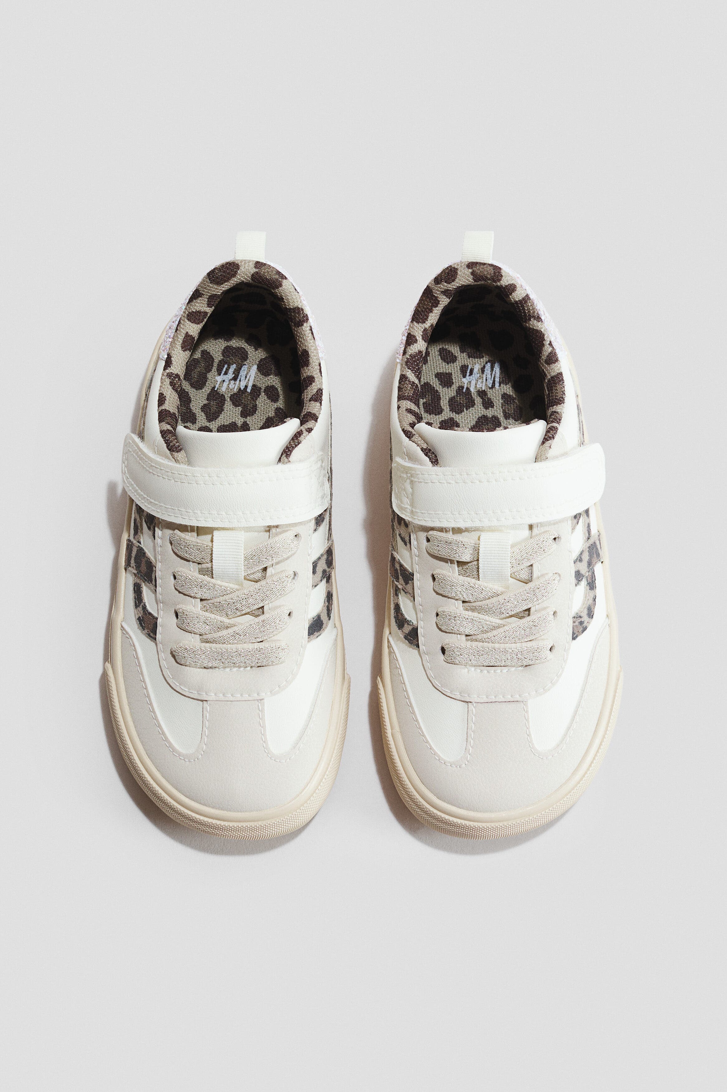 H&M Barefoot sneakers, Alternate, color, Cream/Leopard Print