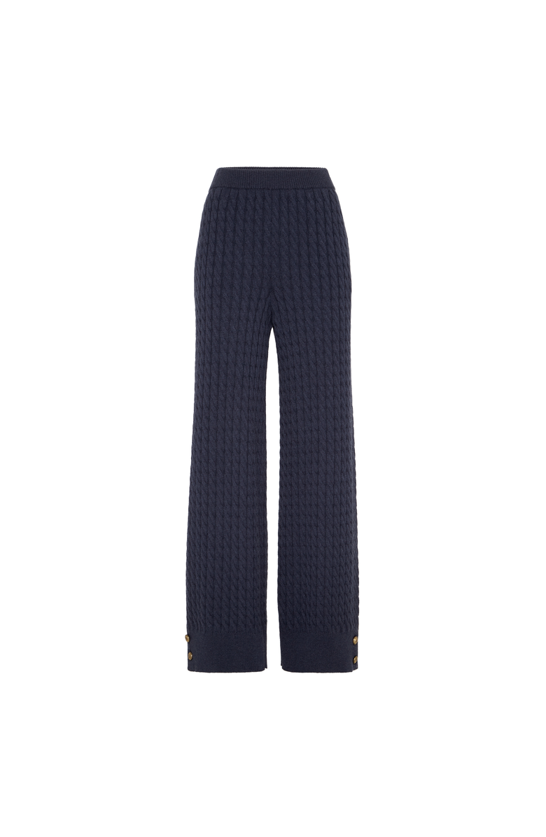 Brunello Cucinelli Cashmere knit trousers, Main, color, Blue