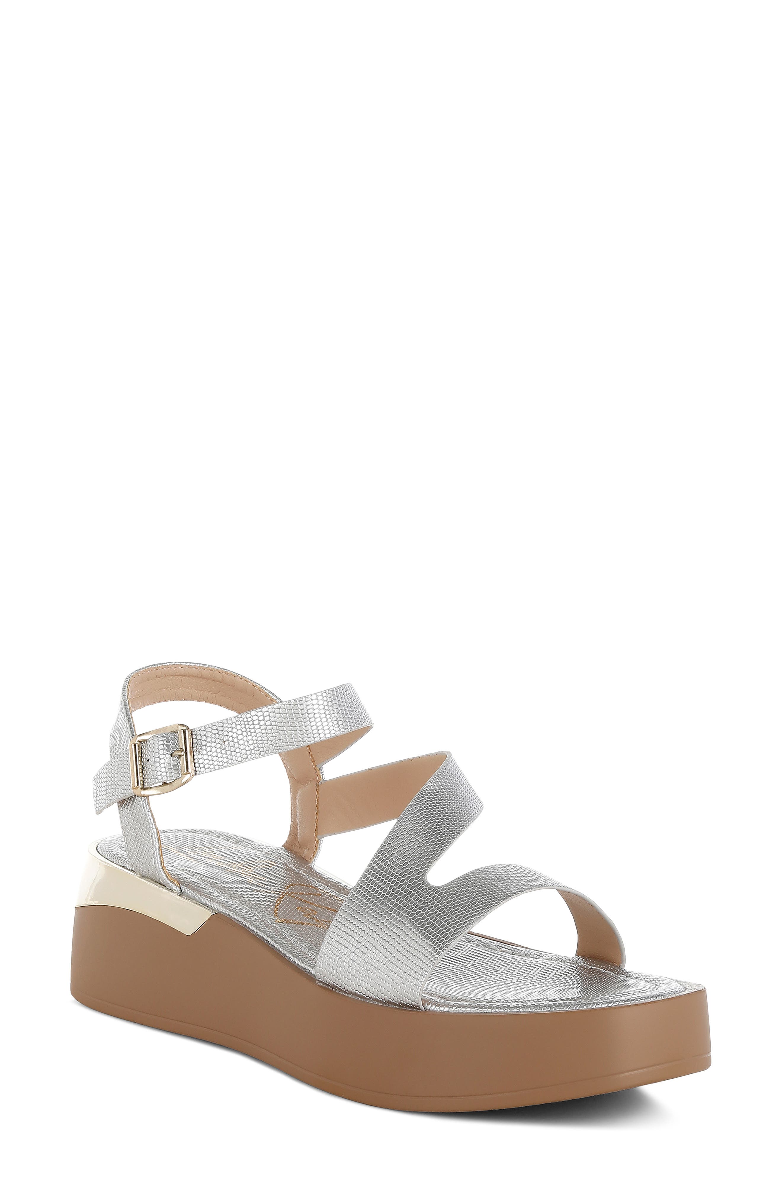 Ronja Platform Sandal, Main, color, SILVER