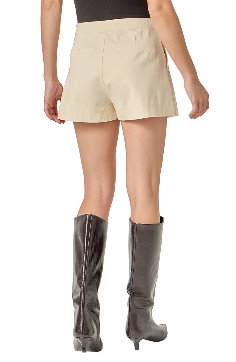 English Factory Wrap Detail Mini Skort, Alternate, color, Cream