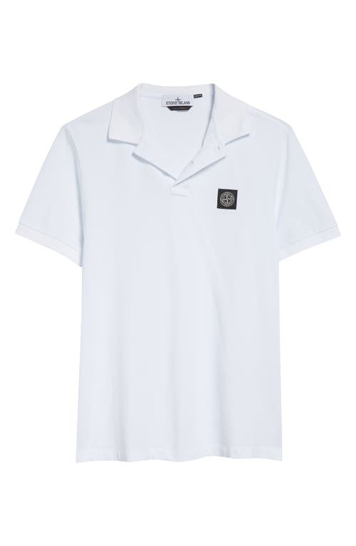 Stone Island 2sc18 Slim Fit Piqué Polo In V1001 White