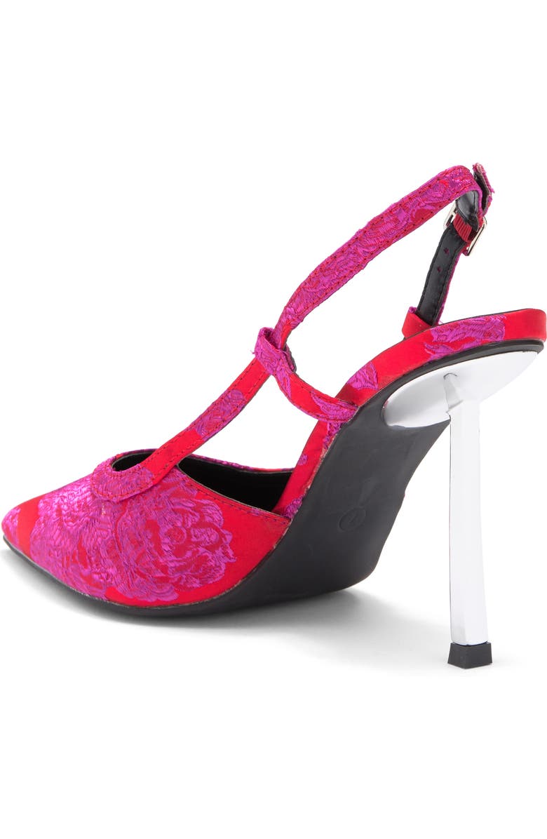 AZALEA WANG Vena Jacquard Slingback Pump, Alternate, color, Red