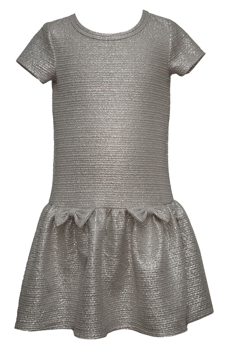 Iris & Ivy Kids' Foil Sequin Drop Waist Party Dress & Crop Cardigan Set, Alternate, color, Red