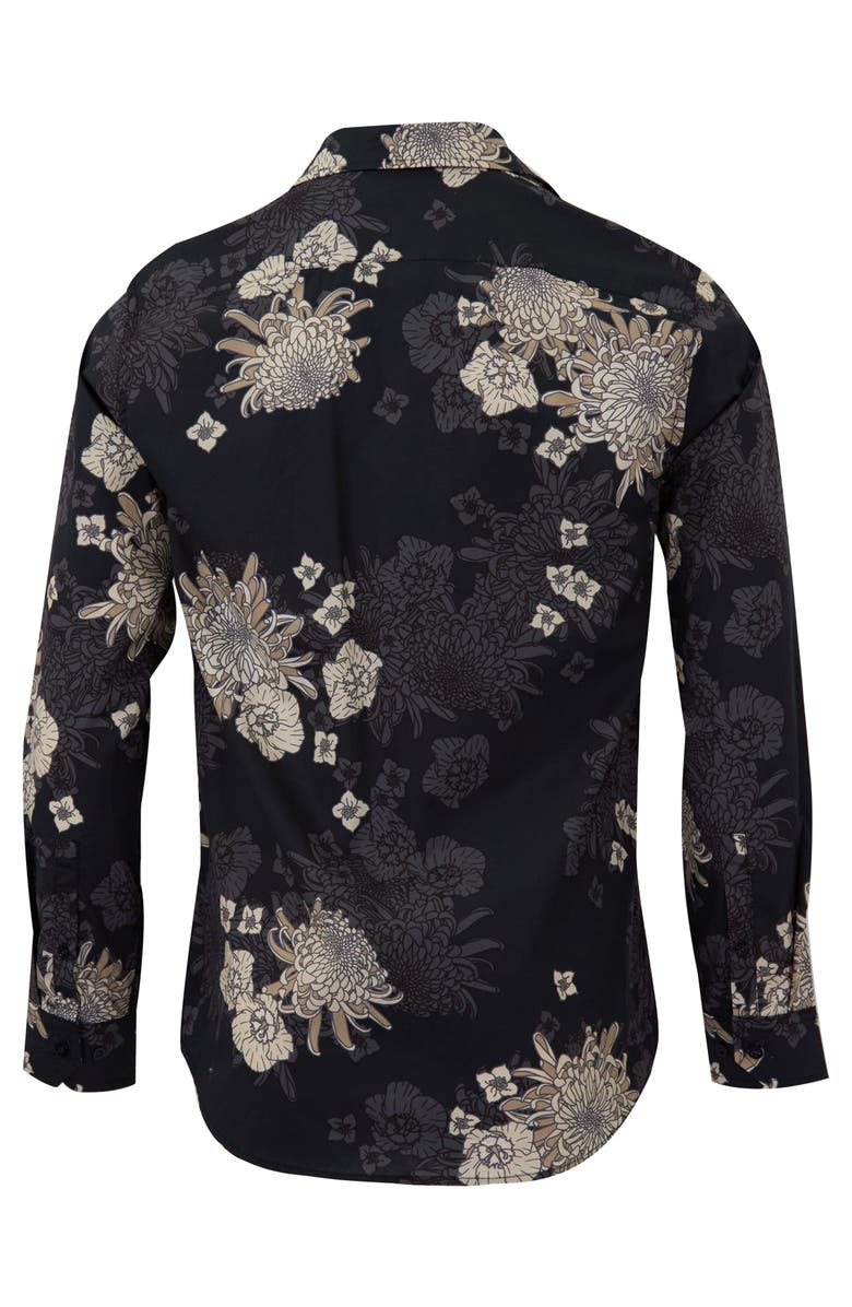 Lords of Harlech Norman Button-Up Shirt, Main, color, Mumms Dream Black