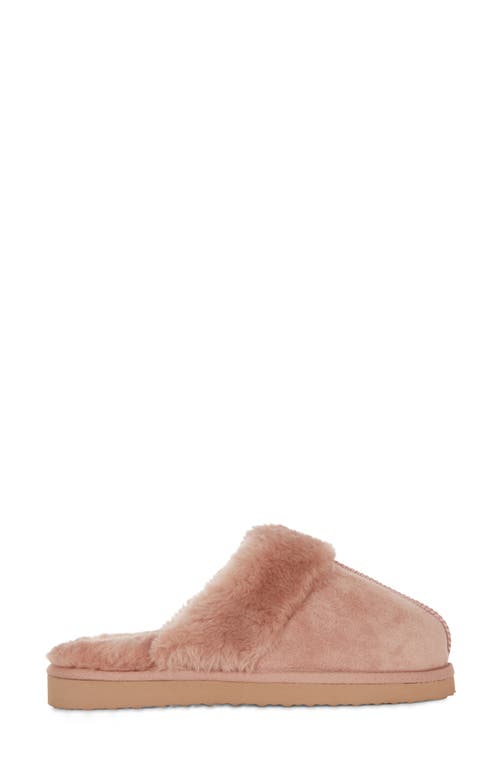 Floopi Faux Suede Faux Fur Lined Slipper In Pink