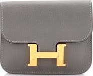 Pre-Owned Hermes Constance Slim Wallet Evercolor
