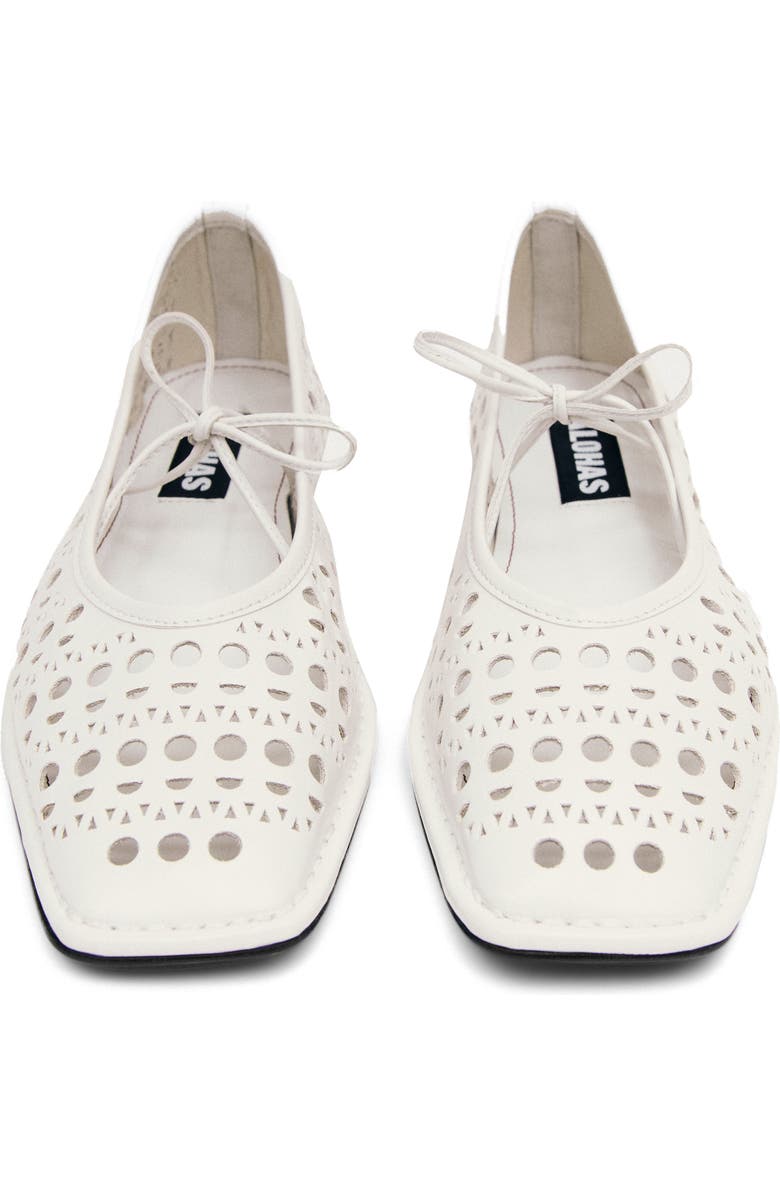 ALOHAS Sway Ballet Flat, Alternate, color, White