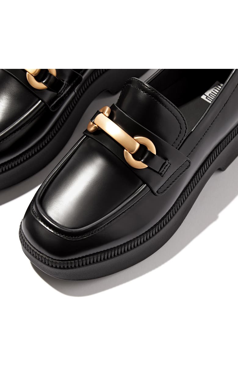 FitFlop F-Luma Chunky Snaffle Bit Platform Loafer, Alternate, color, Black