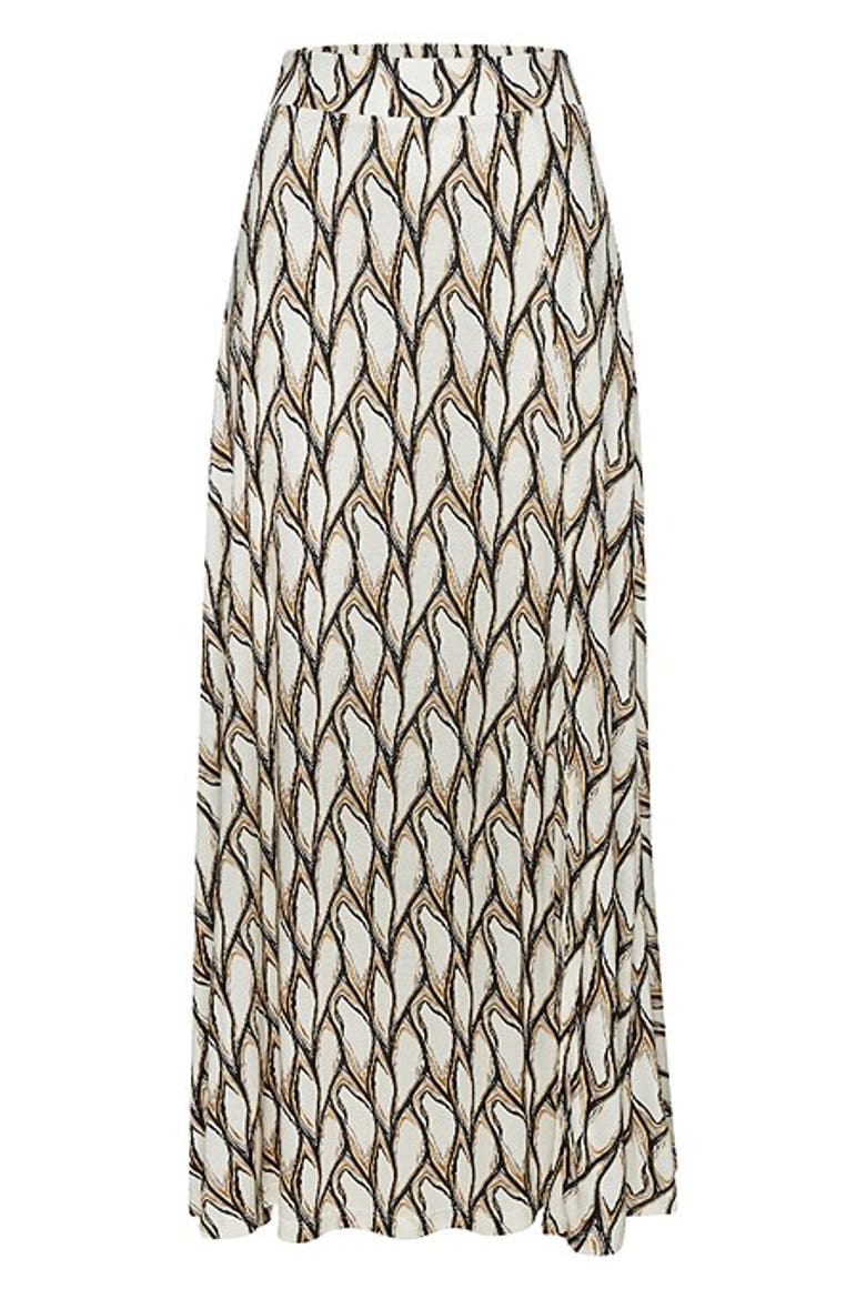 Women's Side Slit Maxi Skirt, Alternate, color, Ivory Khaki