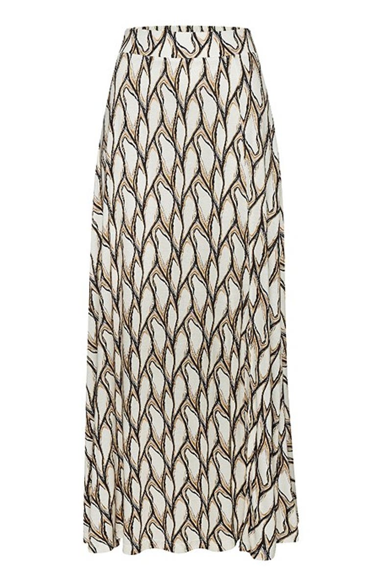 LASCANA Women's Side Slit Maxi Skirt, Alternate, color, Ivory Khaki
