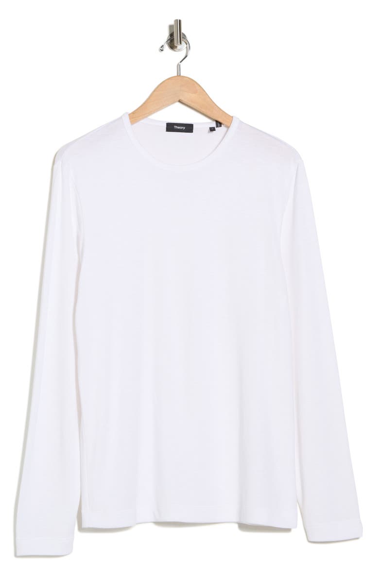 Theory Precise Long Sleeve T-Shirt, Main, color, White