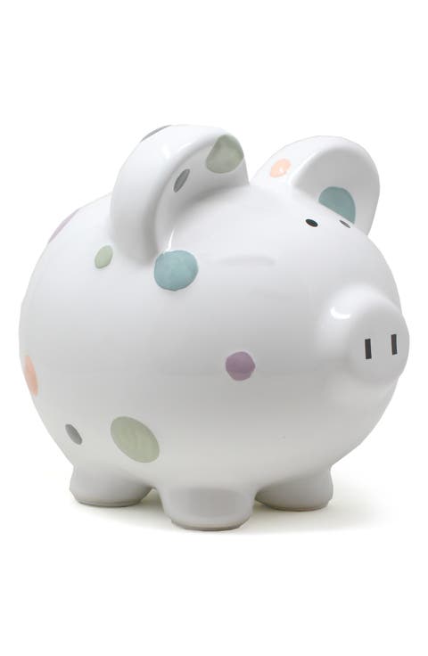 Pastel Polka Dot Piggy Bank