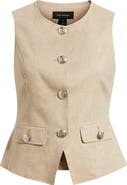 Halogen® Crewneck Cutaway Vest