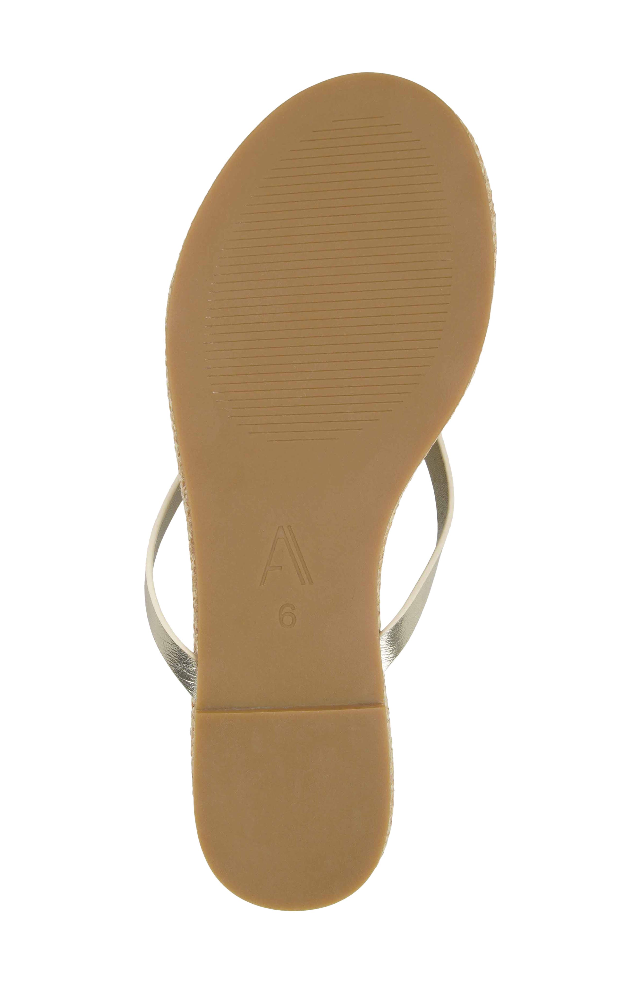 Esterr Leather Flip Flop, Alternate, color, GOLD LEATHER