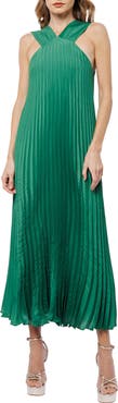 CIEBON Mellisa Pleated Satin Dress