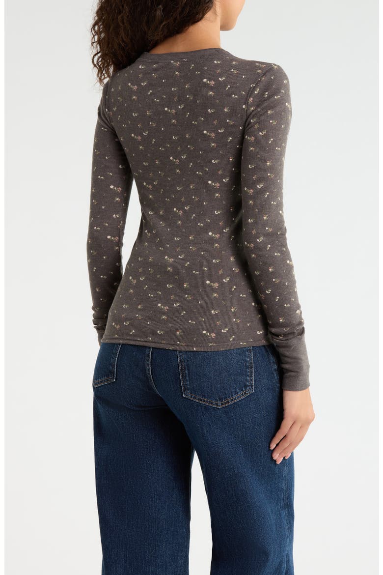 Rib Henley Top, Alternate, color, BLACK FLORAL