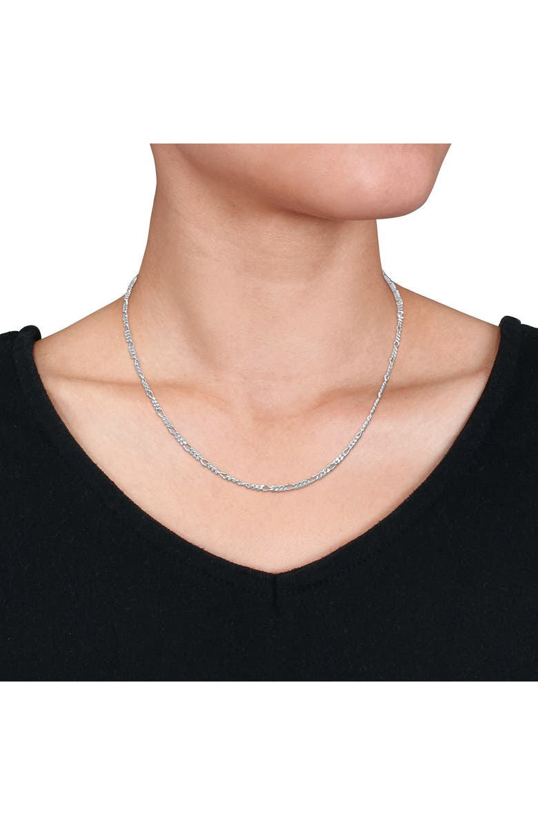 DELMAR Sterling Silver 2.2mm Figaro Chain Necklace, Alternate, color, 