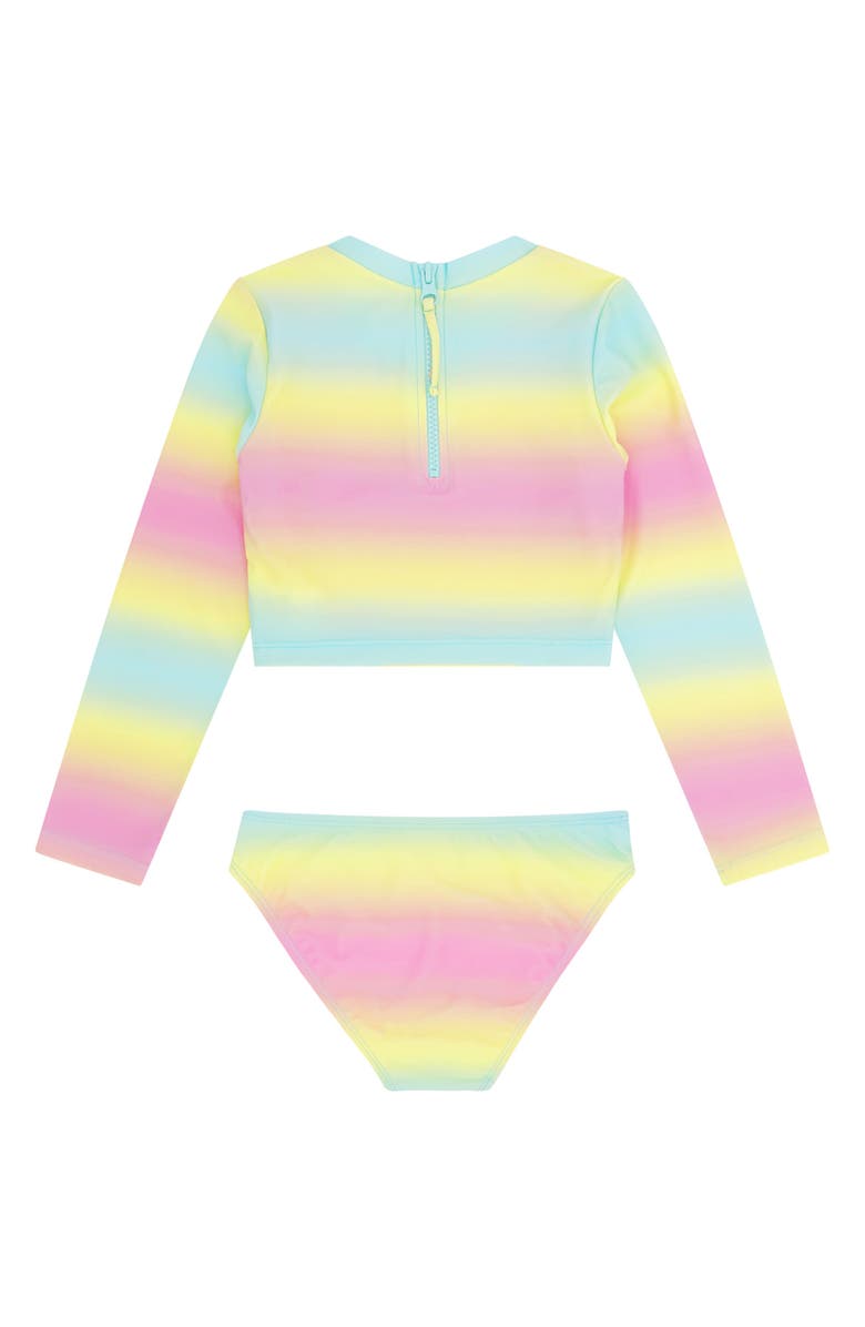 Feather 4 Arrow Kids' Waves 4 Days Long Sleeve UPF 50+ Two-Piece Rashguard Swimsuit, Alternate, color, Multi