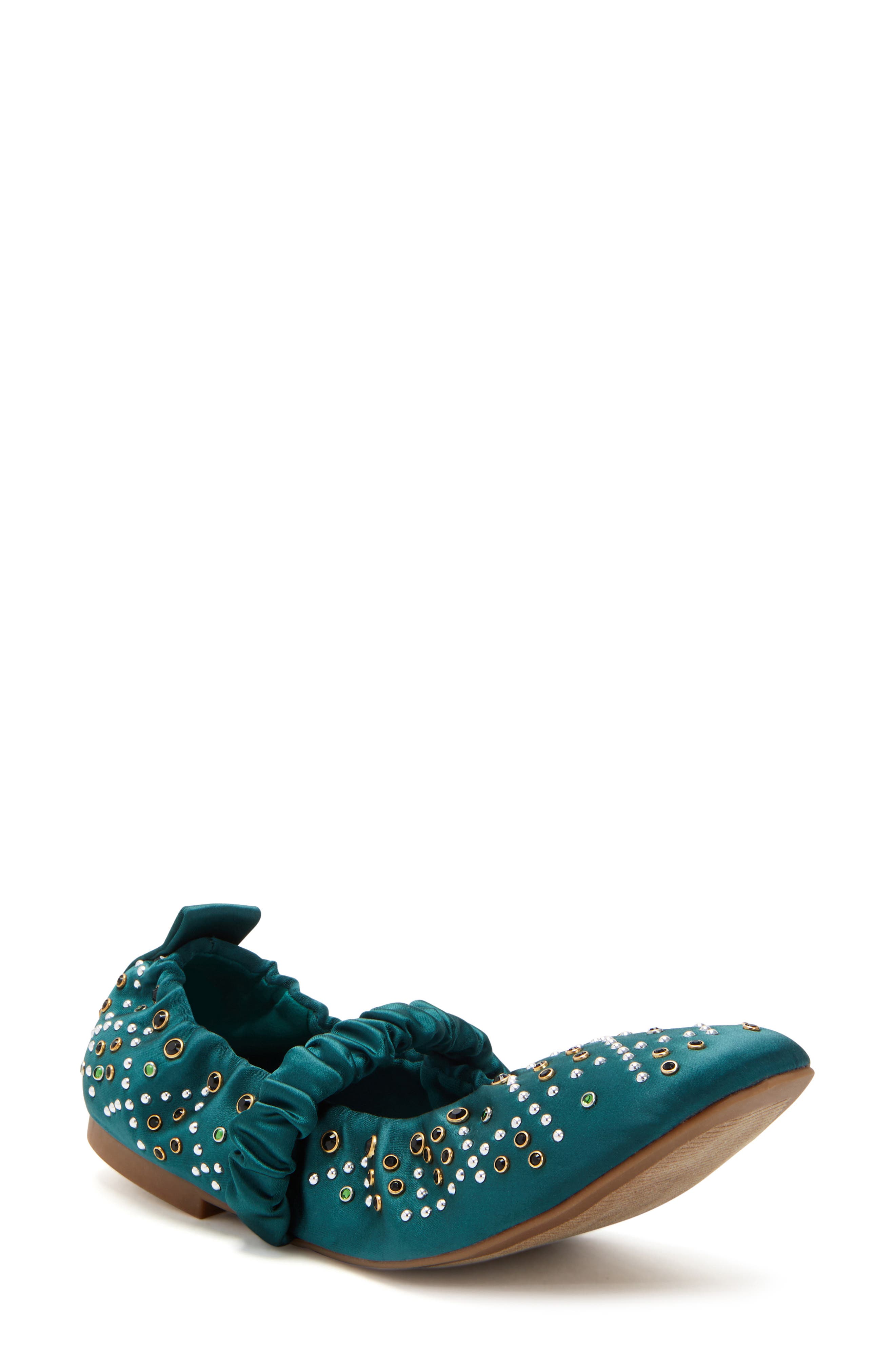 The Jammy Scrunch Square Toe Mary Jane, Main, color, SERENE GREEN