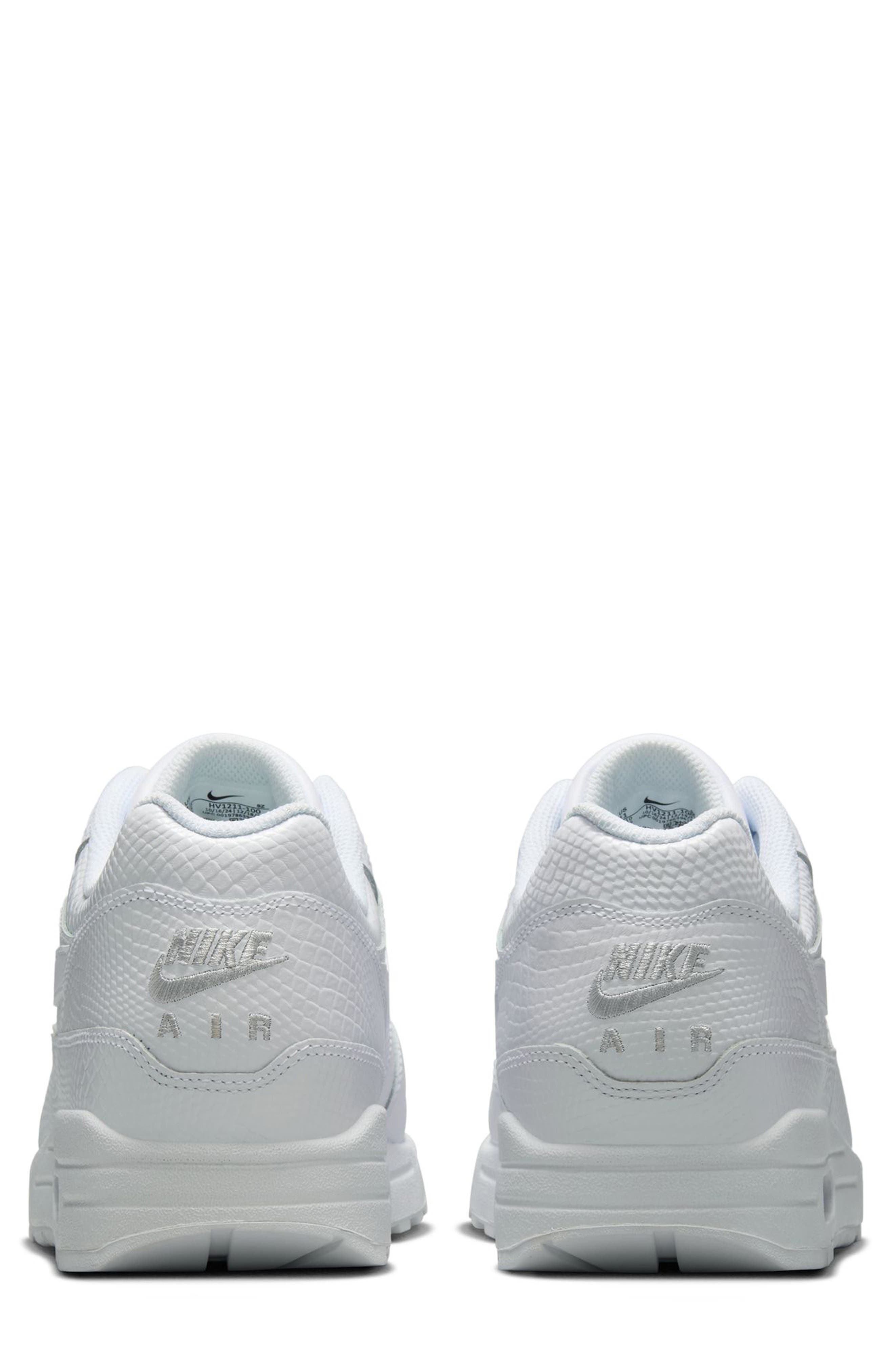 Air Max 1 Premium Sneaker, Alternate, color, WHITE/ PURE PLATINUM