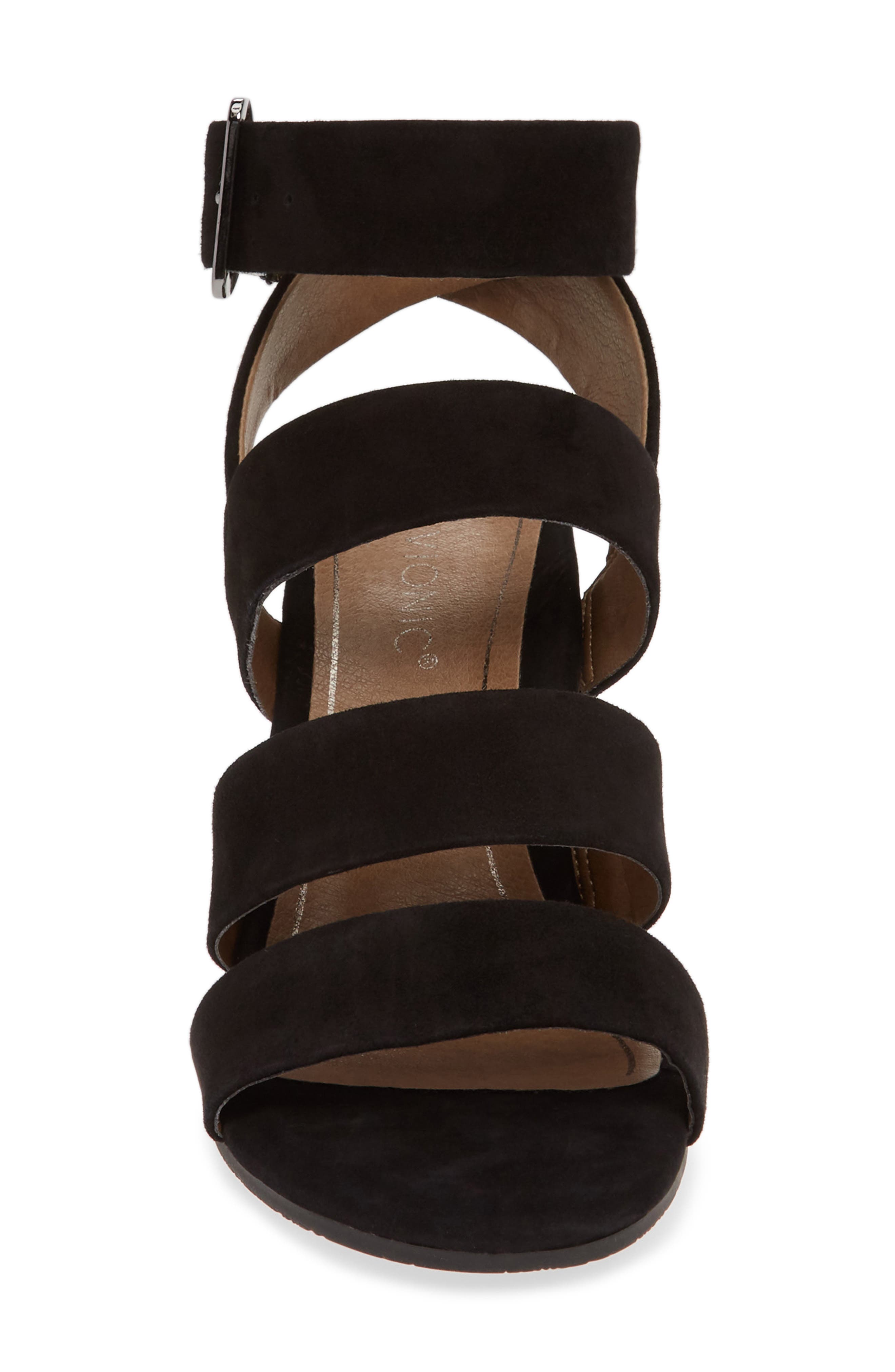 Vionic Blaire Block Heel Sandal, Alternate, color, BLACK SUEDE