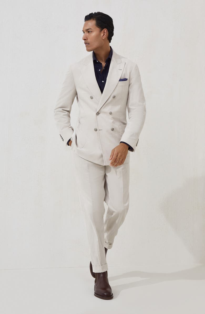 Brunello Cucinelli One-and-a-half breasted blazer, Alternate, color, Ivory