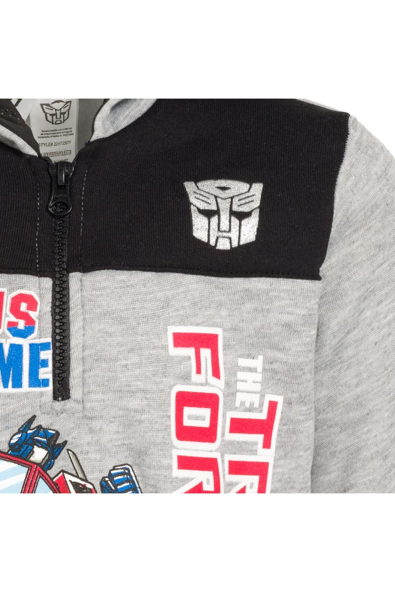 Fleece Hooded Sweatshirt, Alternate, color, Optimus Prime Grey