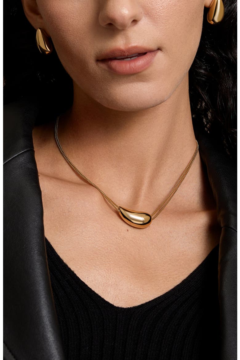 Drop Necklace, Alternate, color, Gold