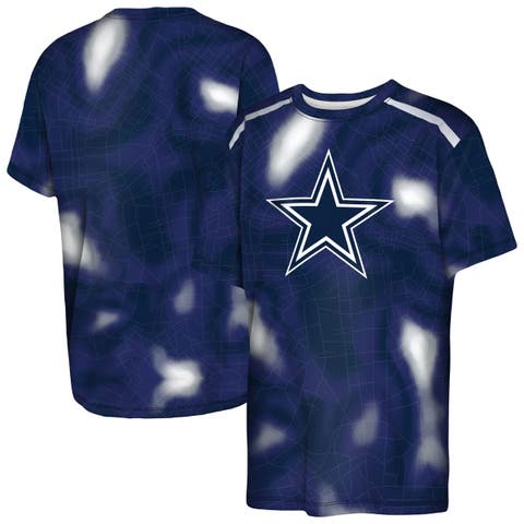 Youth Outerstuff Navy Dallas Cowboys End Zone Dri-Tek T-Shirt