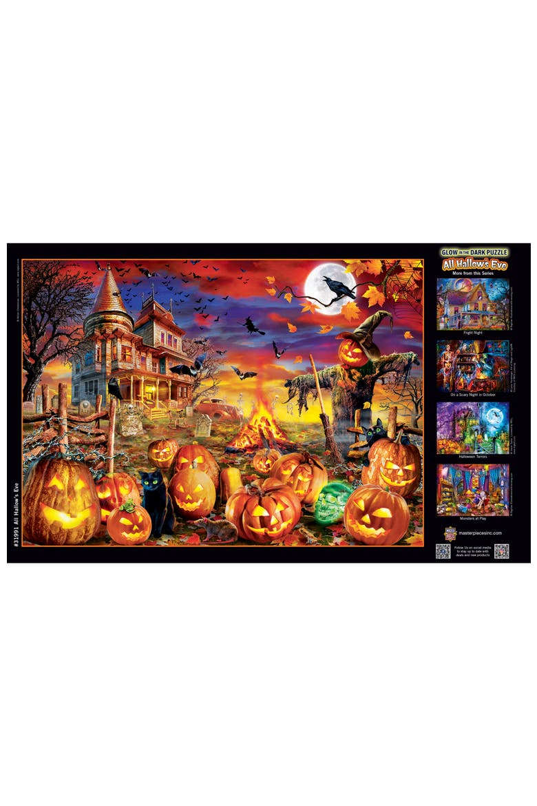 All Hallow's Eve 500 Piece Glow Puzzle, Alternate, color, Multicolor