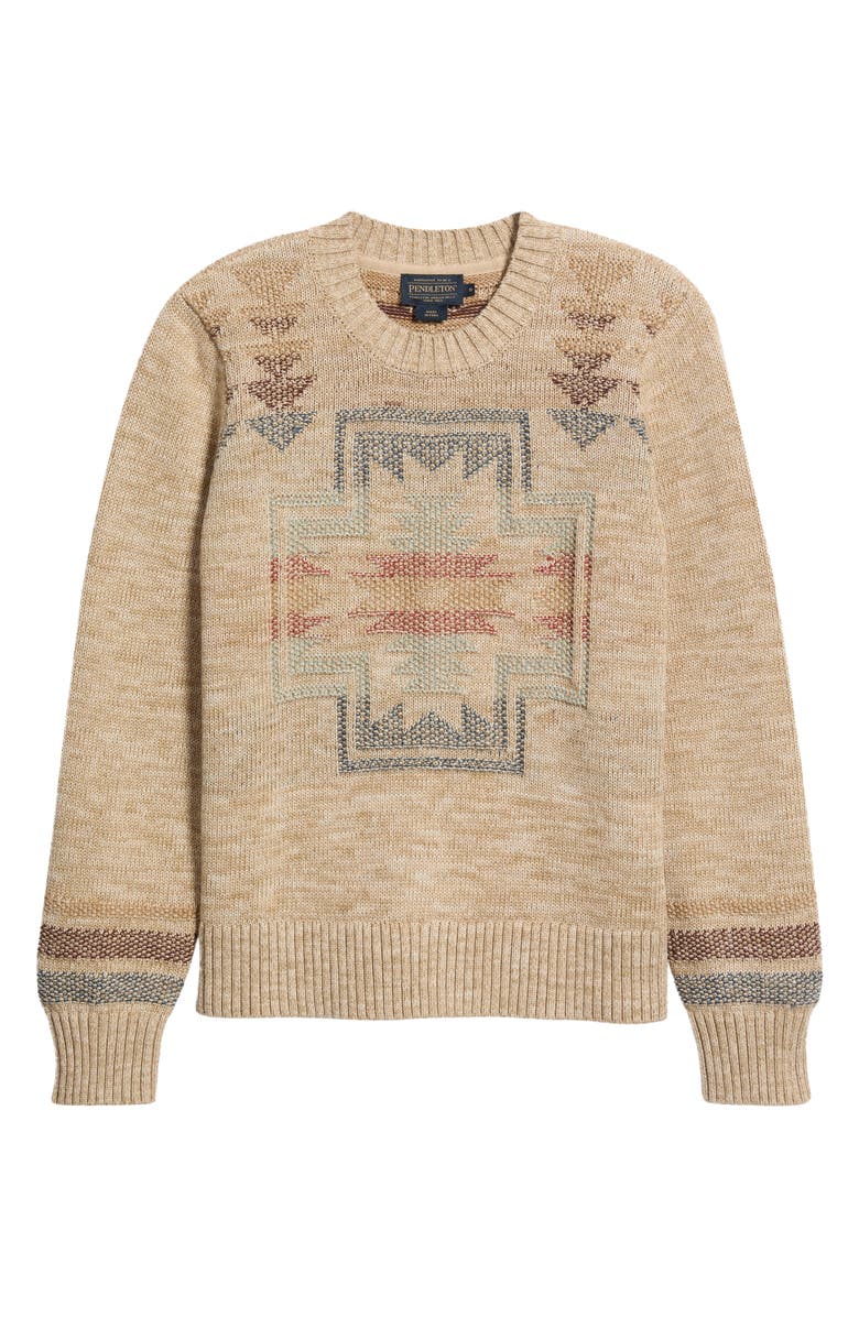 Pendleton Columbia River Sweater, Main, color, Ecru Mix