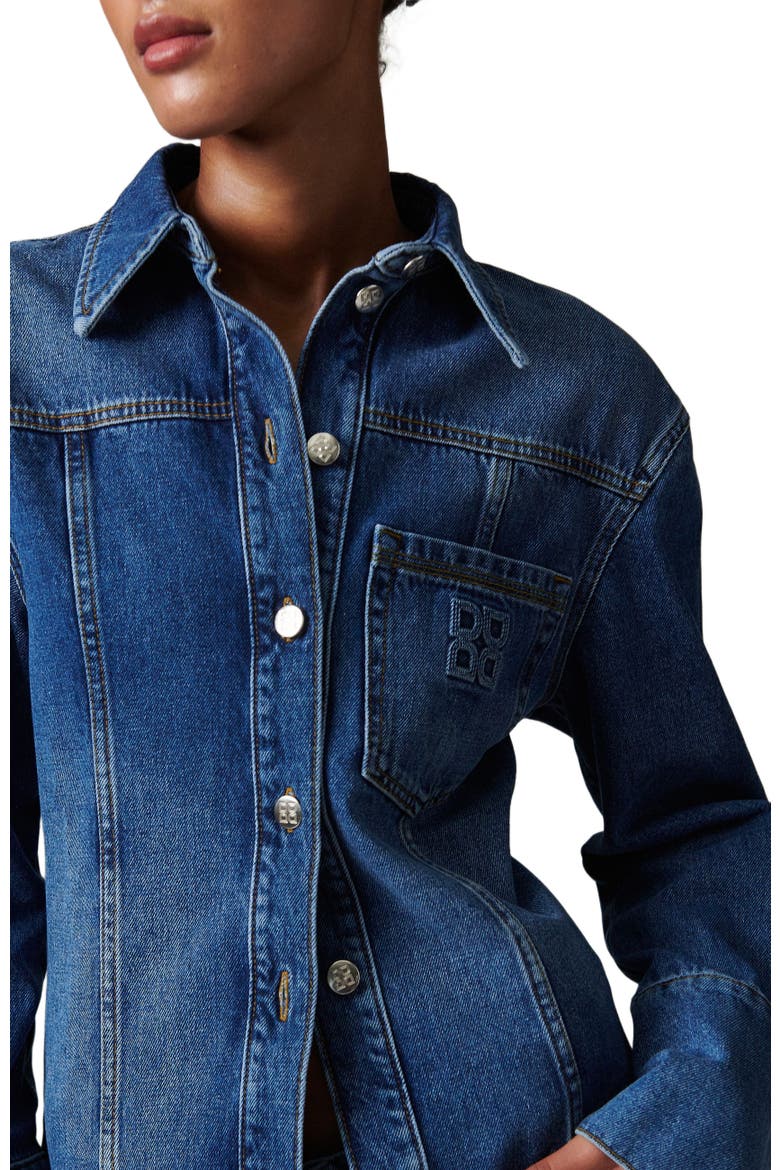 Ludmilla Medium Wash Denim Jacket, Alternate, color, Medium Blue