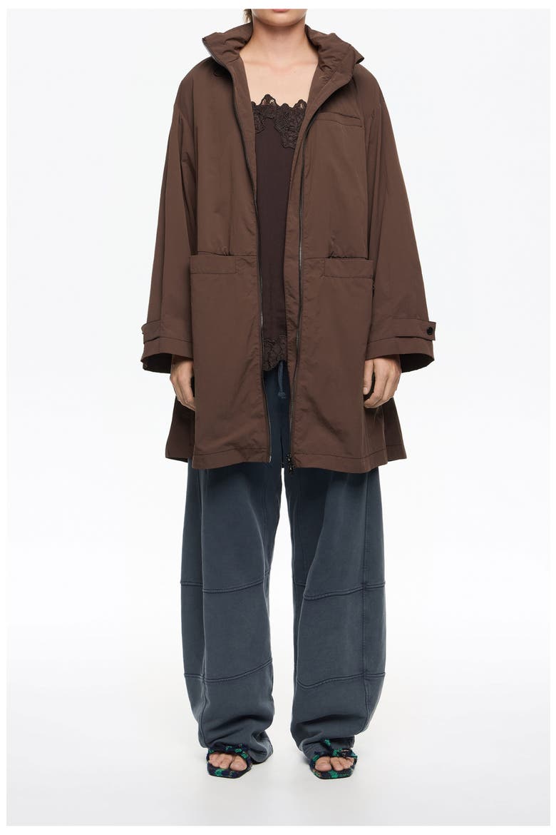 A-Line Trench, Main, color, DARK BROWN