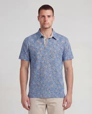 Lords of Harlech Floral Field Mens Knit Polo